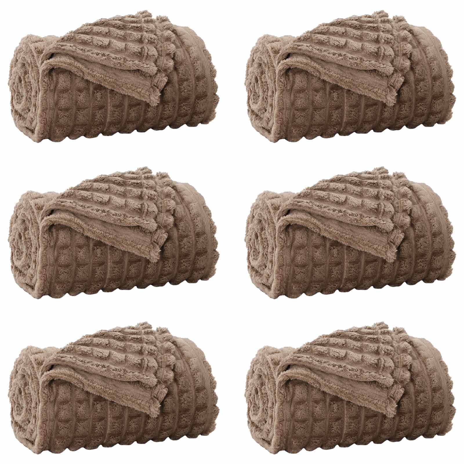 Ριχτάρια 6 pcs Καμηλοπάρδαλη 200 x 150 cm Μαλλί