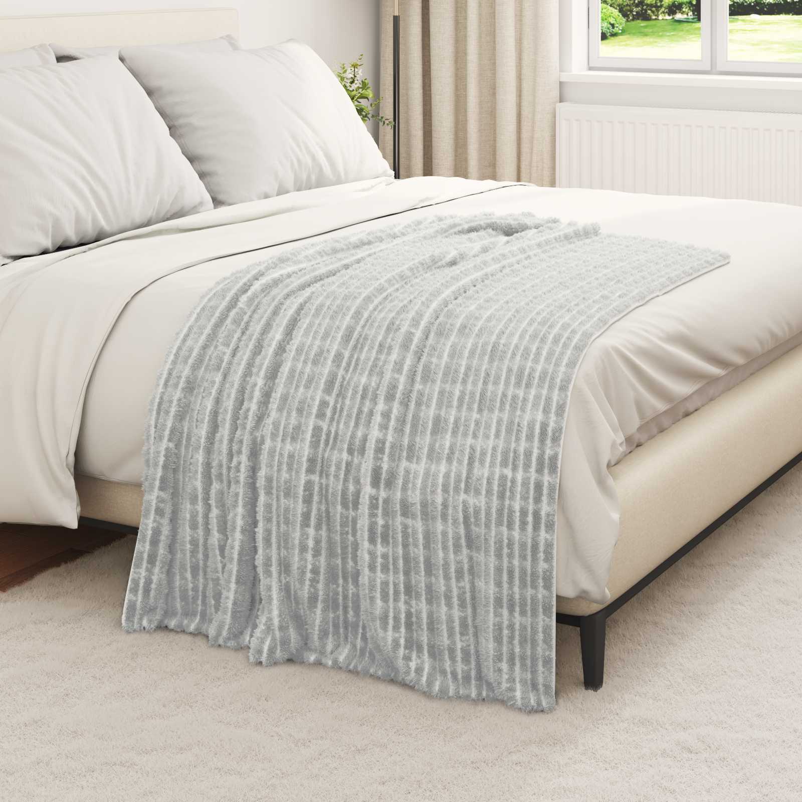 Ριχτάρια 6 pcs Γκρι 150 x 130 εκ Μαλλί