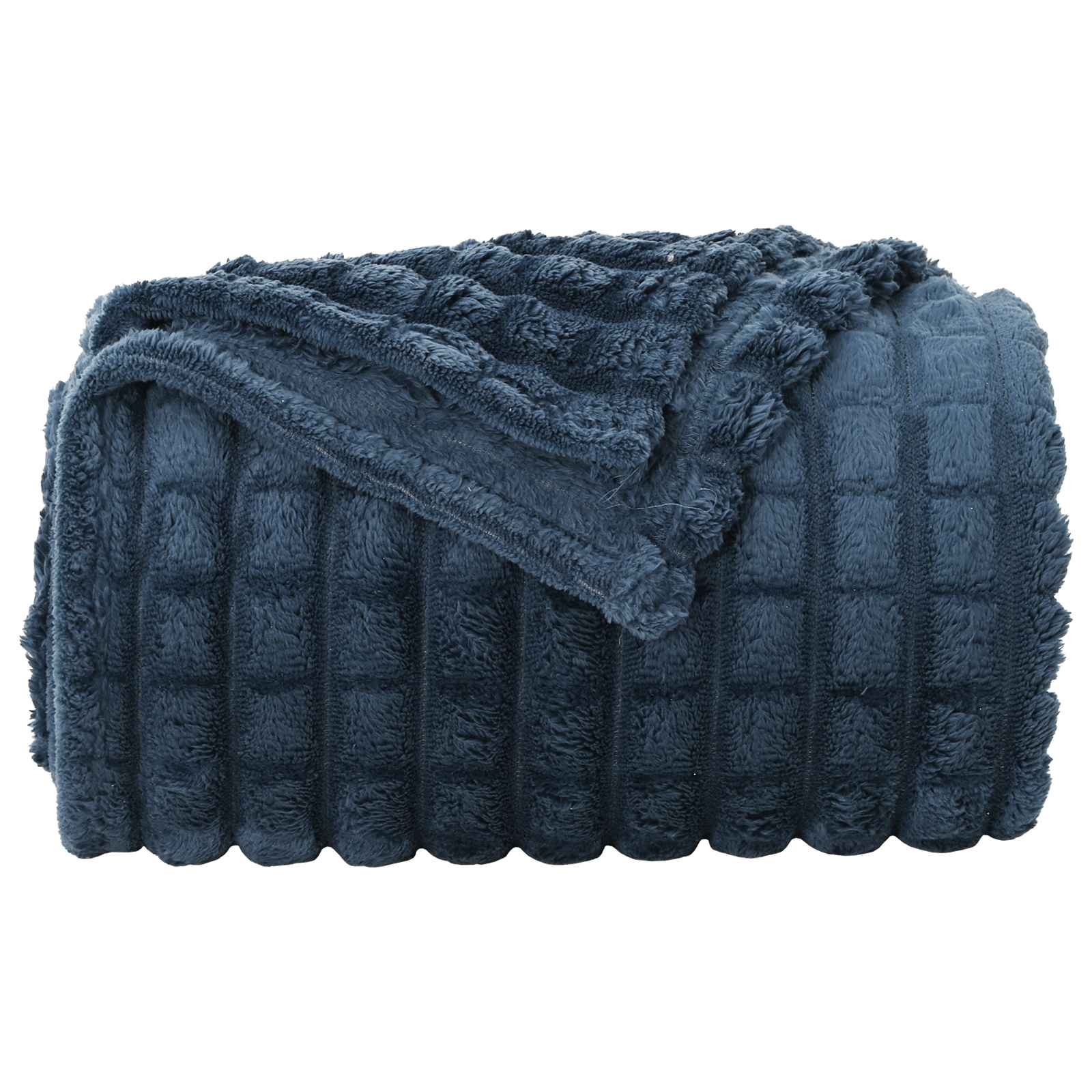 Ριχτάρια 6 pcs Σκούρο μπλε 200 x 150 cm Μαλλί