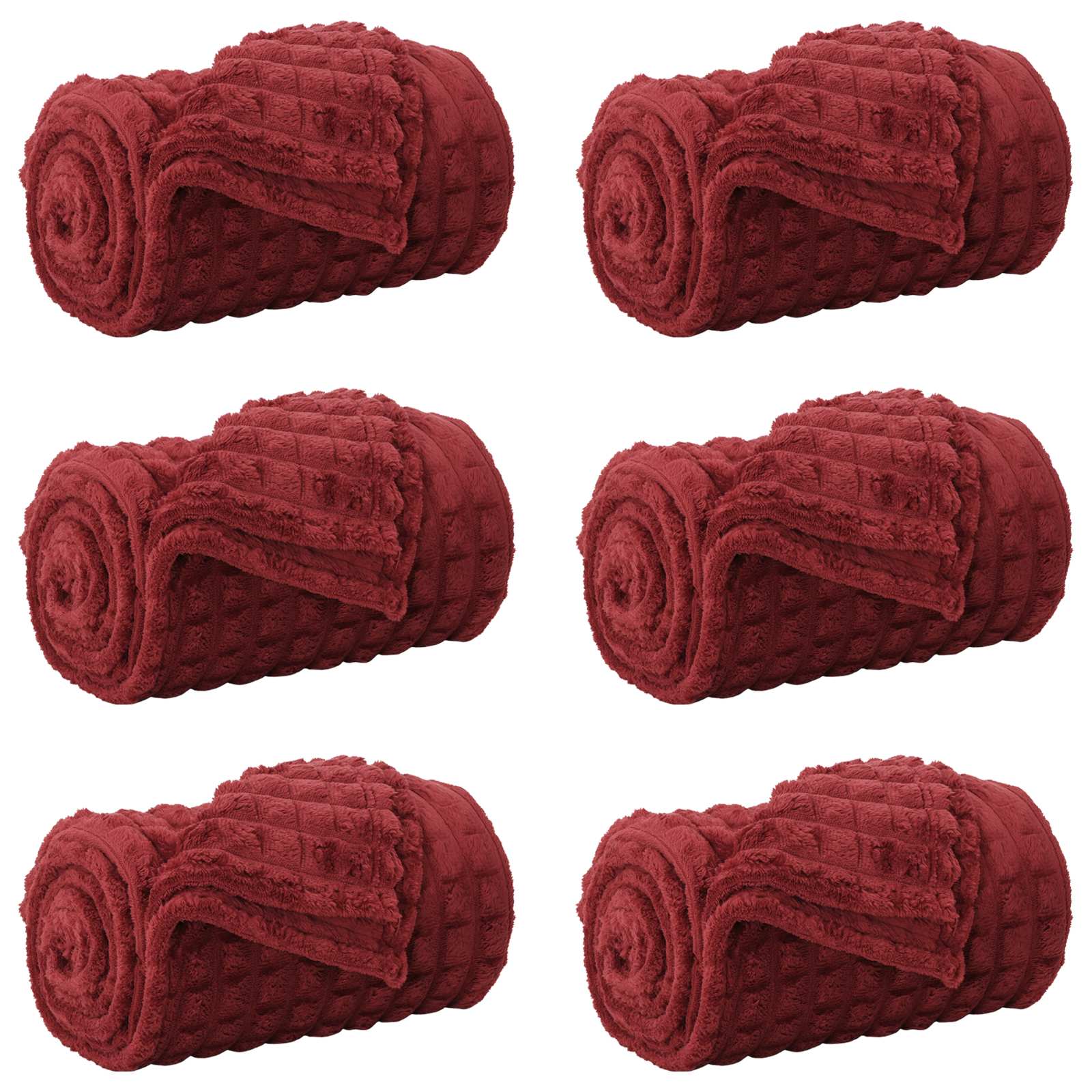 Ριχτάρια 6 pcs Βεραμάν Κόκκινο 150 x 130 εκ Μαλλί