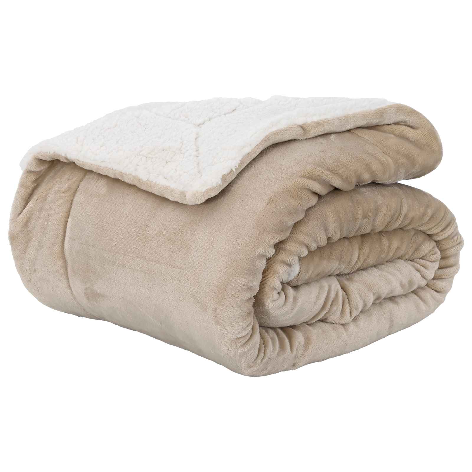 Κουβέρτα Μπεζ 240 x 270 εκ. Μαλλί - Pakobazaar