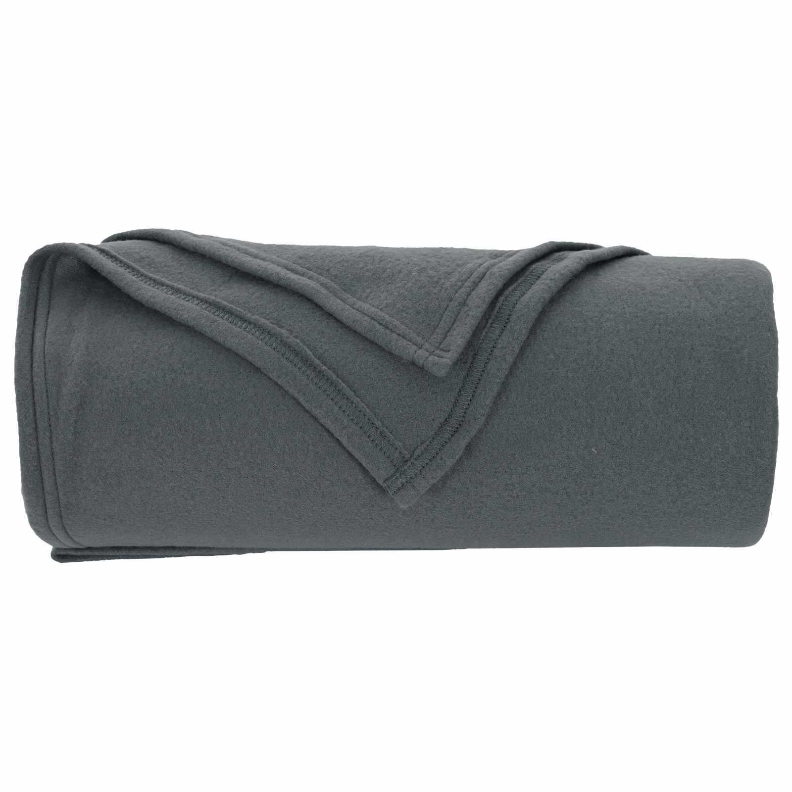 Κουβέρτα Σκούρο Γκρι 240 x 220 cm Μαλλί - Pakobazaar