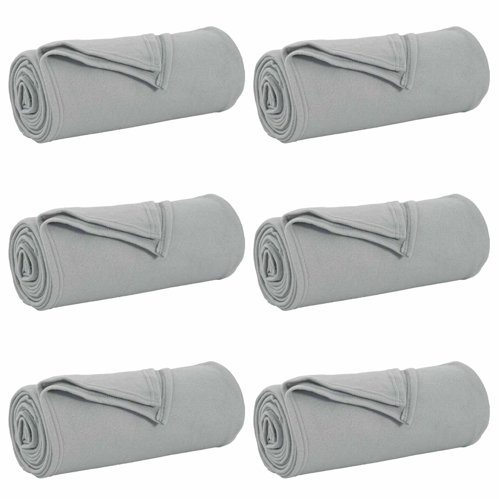 Ριχτάρια 6 pcs Γκρι 170 x 130 εκ. Μαλλί