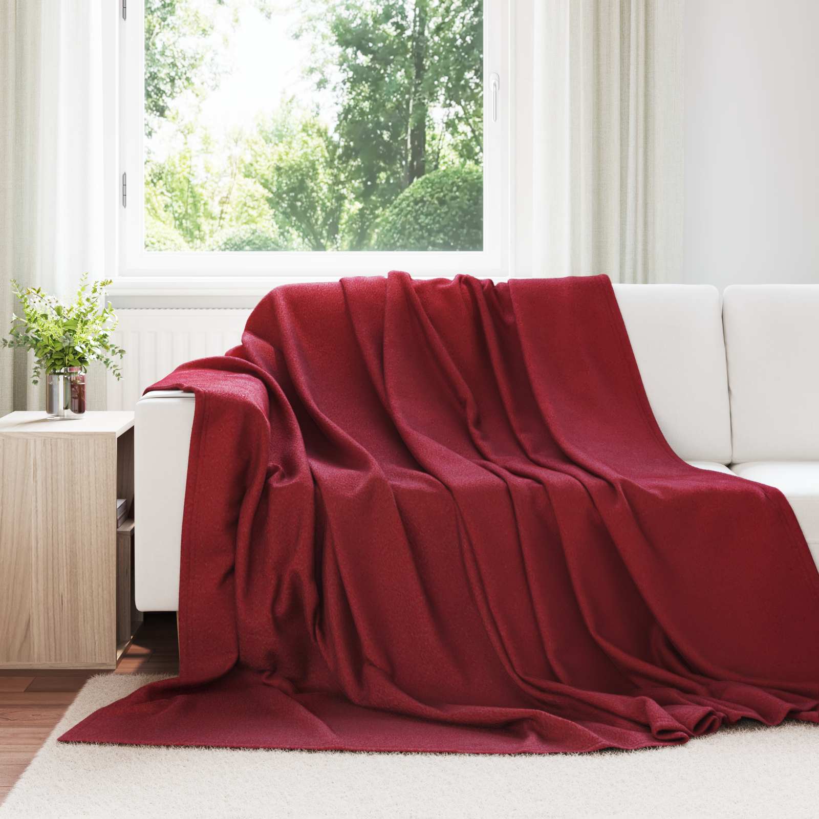 Ριχτάρια 6 pcs Βεραμάν Κόκκινο 270 x 240 cm Μαλλί