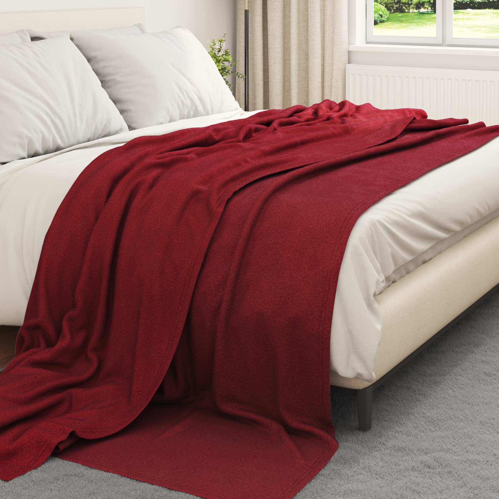Ριχτάρια 6 pcs Βεραμάν Κόκκινο 270 x 240 cm Μαλλί