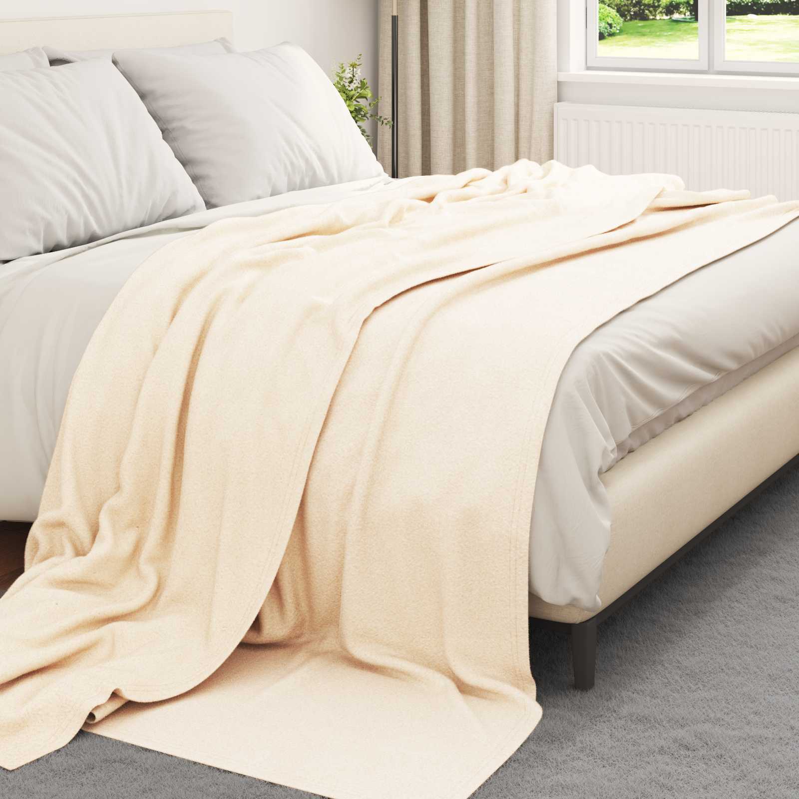 Ριχτάρια 6 pcs Κρεμ 270 x 240 cm Μαλλί