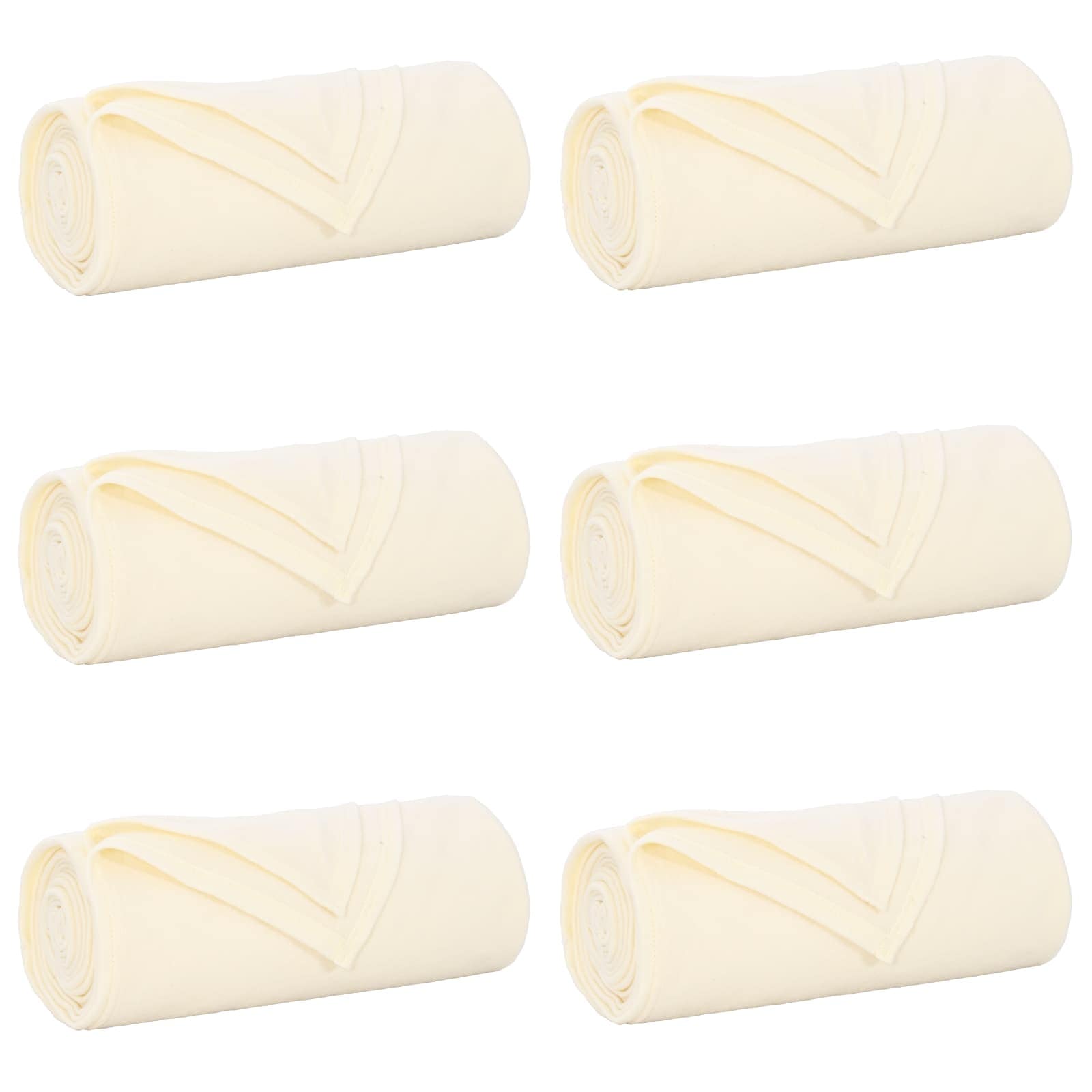 Ριχτάρια 6 pcs Κρεμ 270 x 240 cm Μαλλί