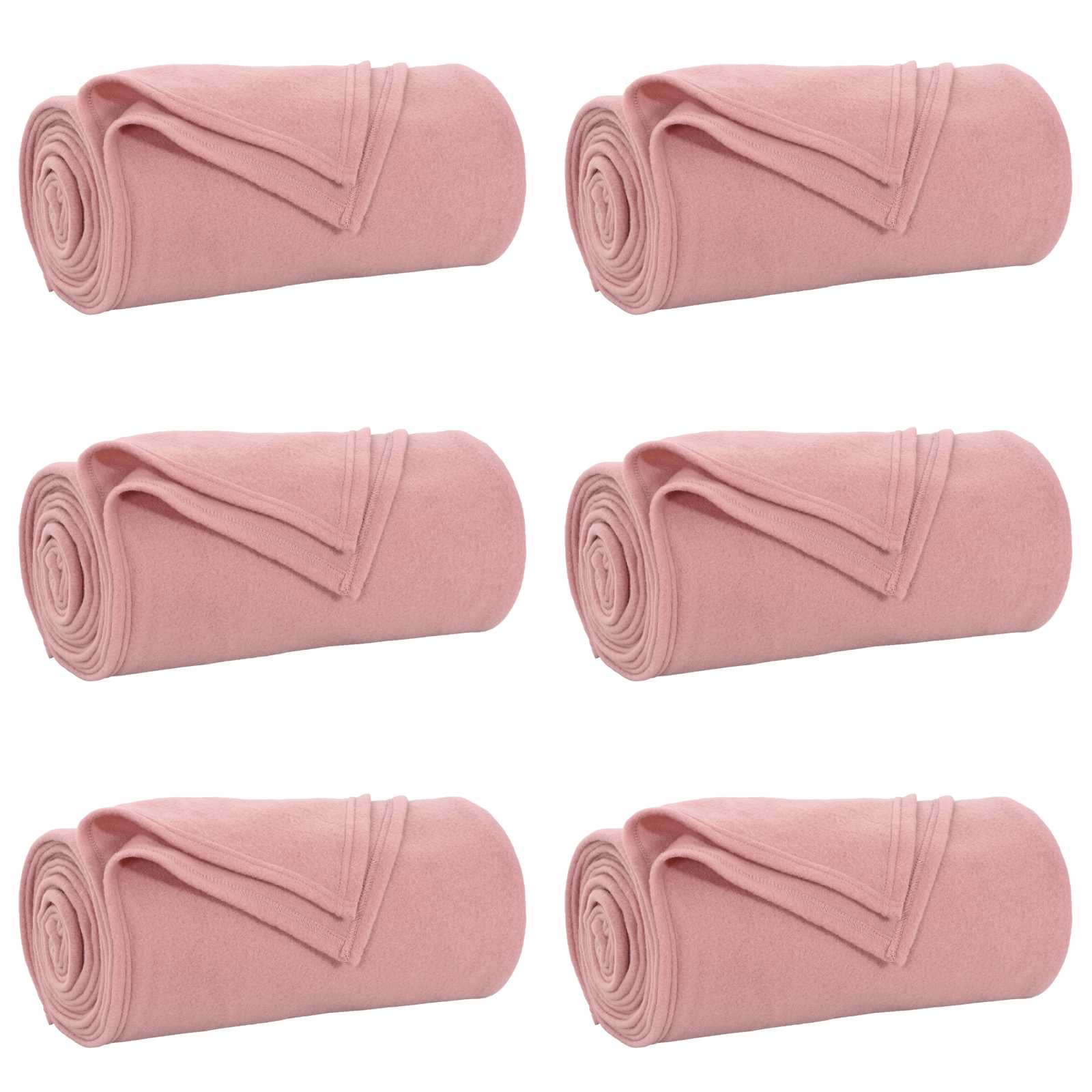 Ριχτάρια 6 pcs Ροζ 200 x 150 cm Μαλλί