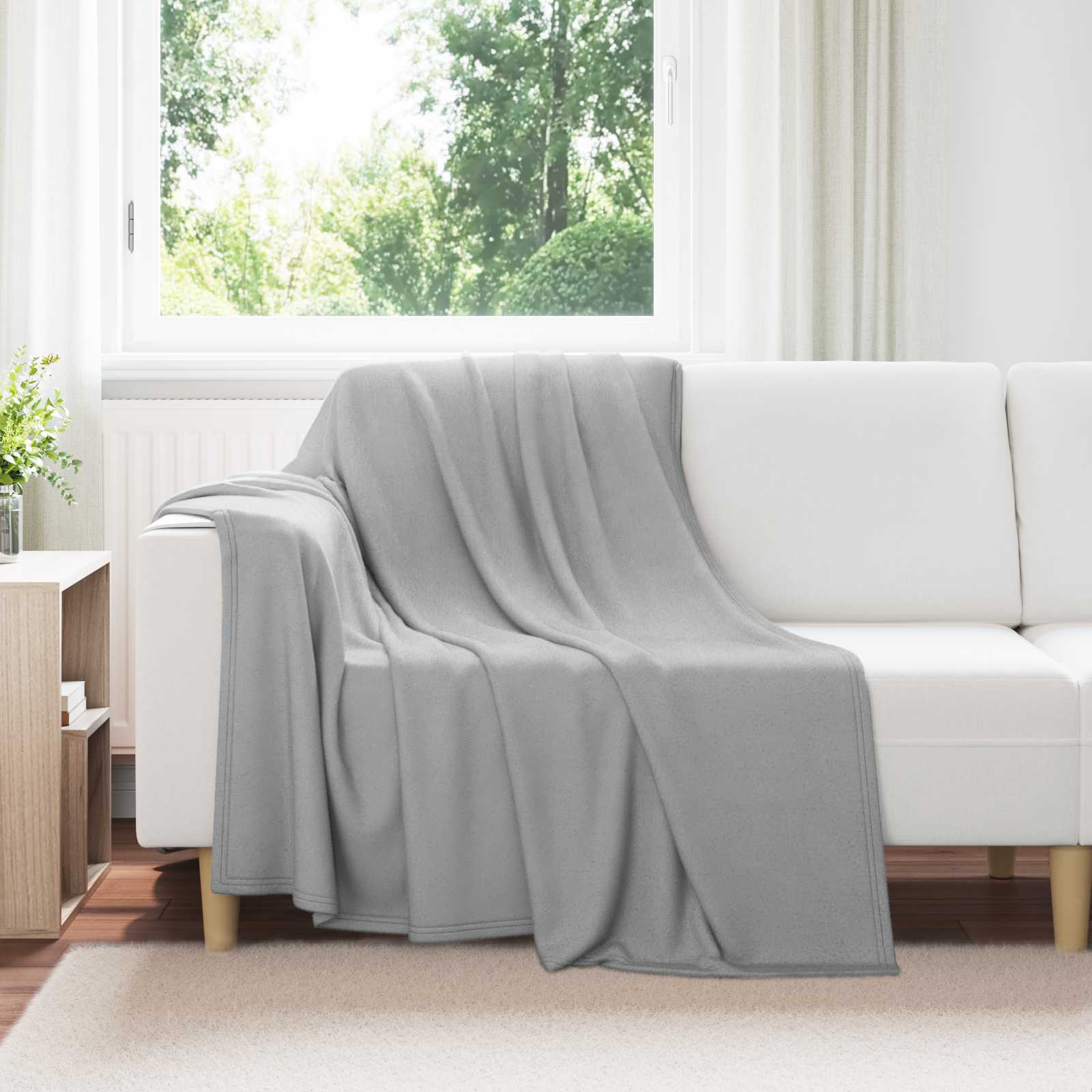 Ριχτάρια 24 pcs Γκρι 200 x 150 cm Μαλλί