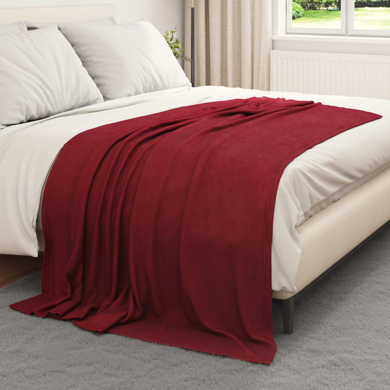 Ριχτάρια 24 pcs Βεραμάν Κόκκινο 200 x 150 cm Μαλλί
