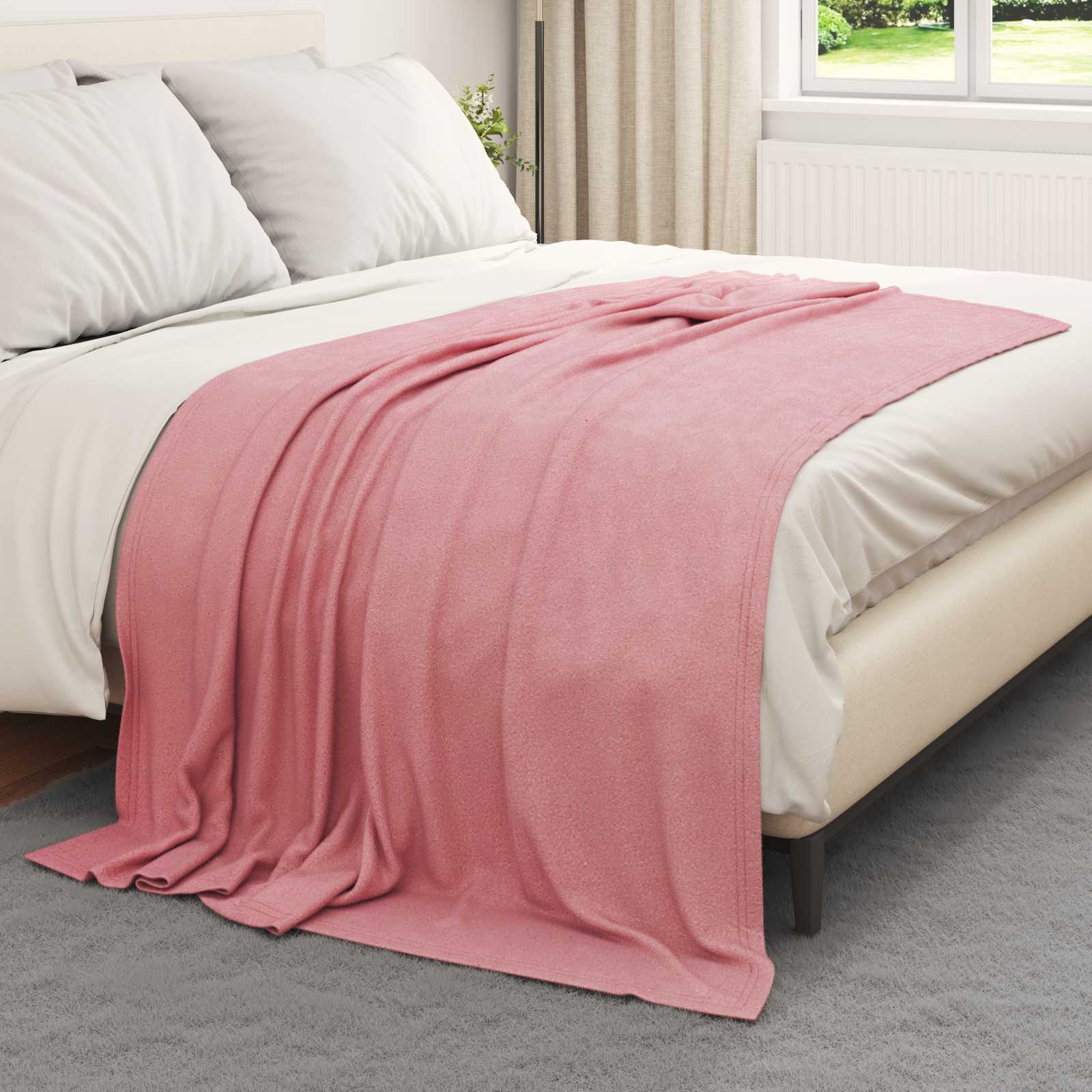 Ριχτάρια 24 pcs Ροζ 200 x 150 cm Μαλλί