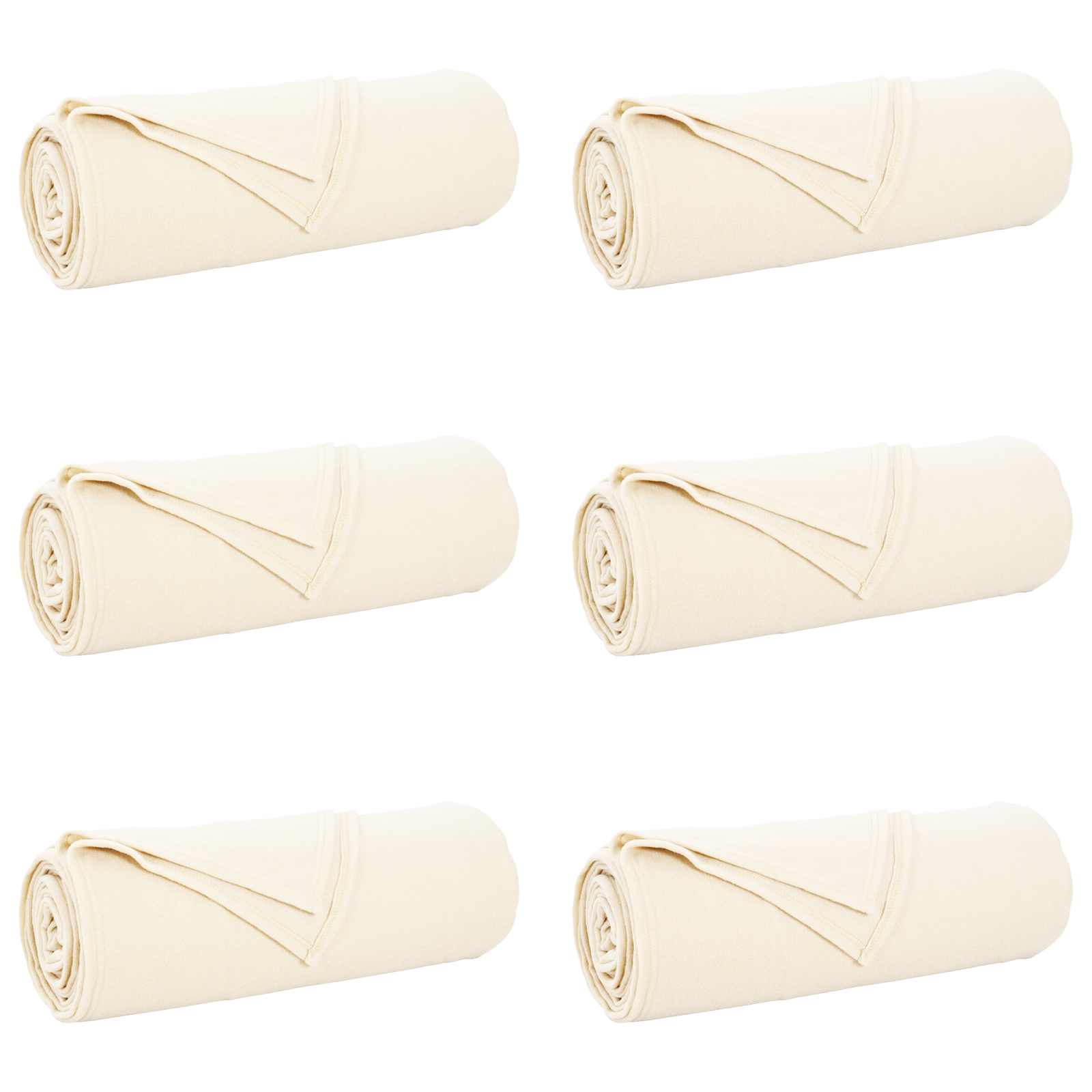 Ριχτάρια 6 pcs Κρεμ 280 x 210 εκ. Μαλλί