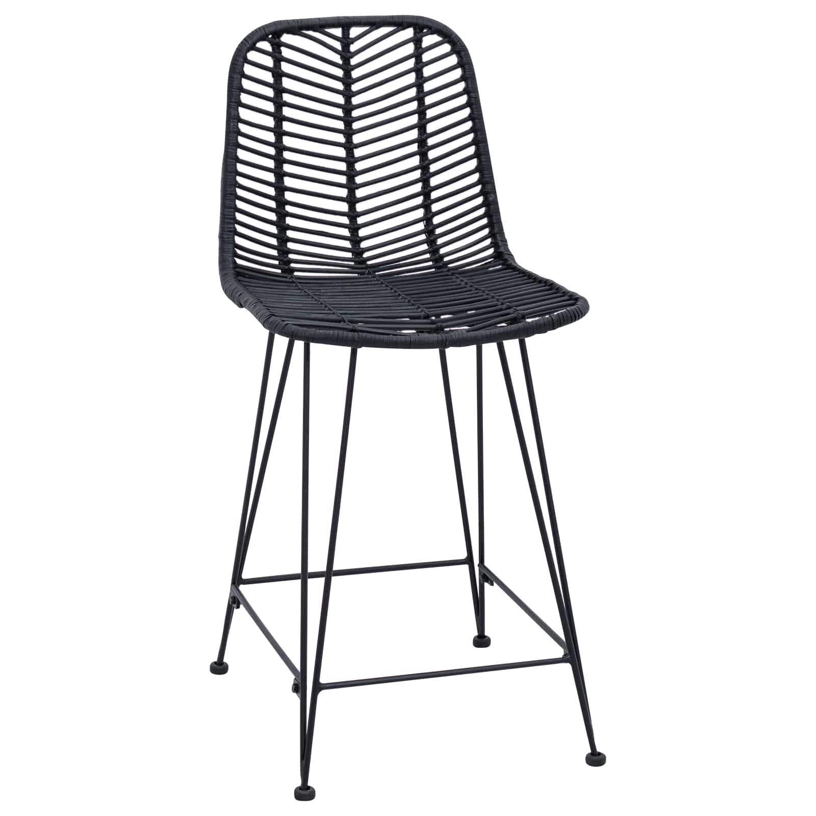 Καρέκλα Μπαρ 2 pcs 44,5 x 54,5 x 97,5 εκ. Καλάμι και Σίδερο