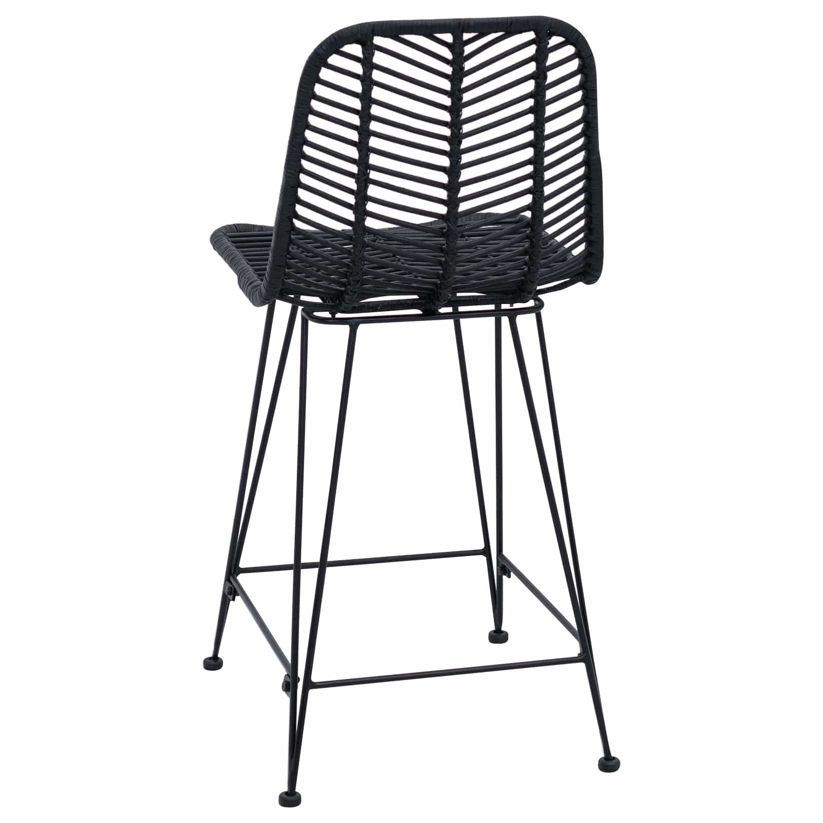 Καρέκλα Μπαρ 2 pcs 44,5 x 54,5 x 97,5 εκ. Καλάμι και Σίδερο