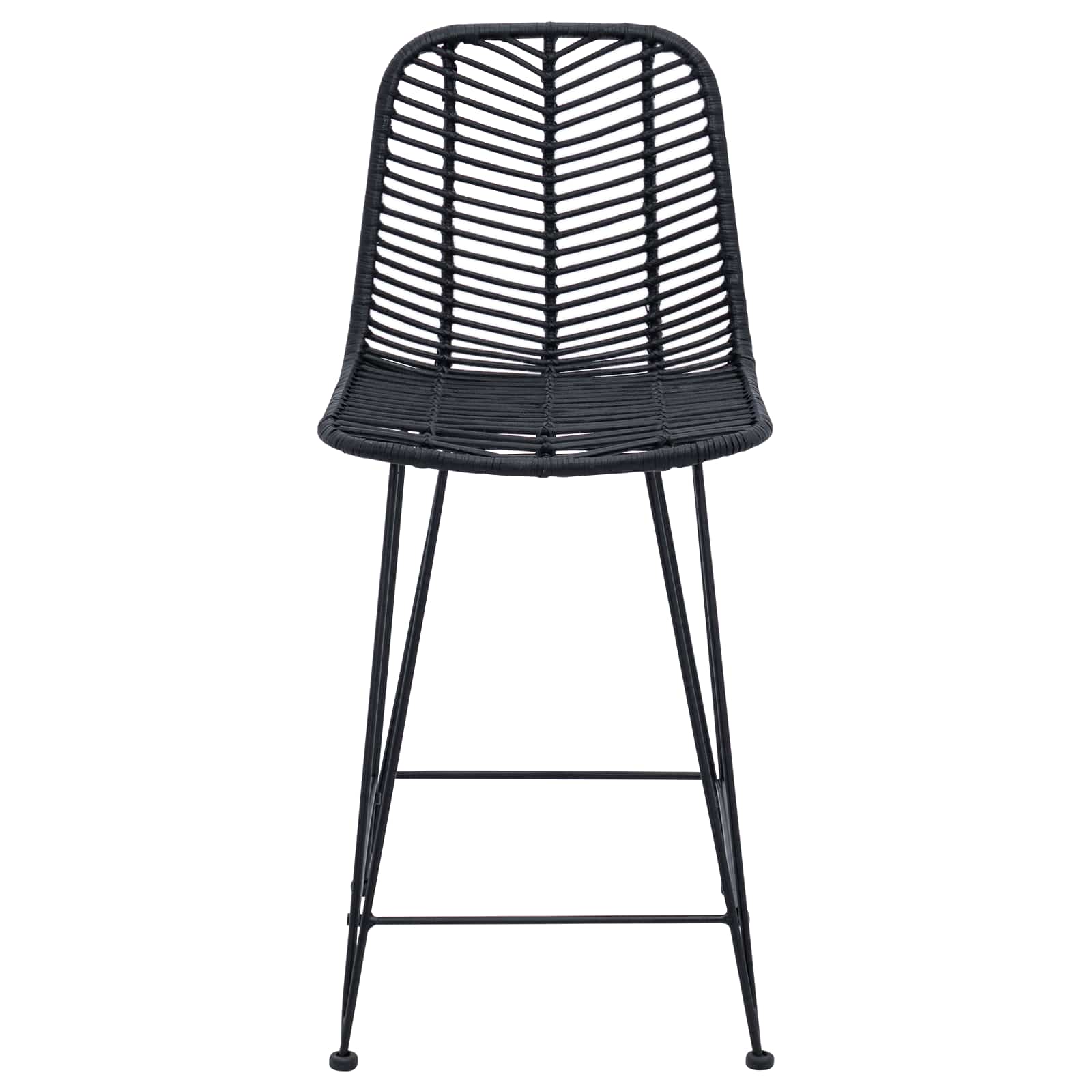 Καρέκλα Μπαρ 2 pcs 44,5 x 54,5 x 97,5 εκ. Καλάμι και Σίδερο