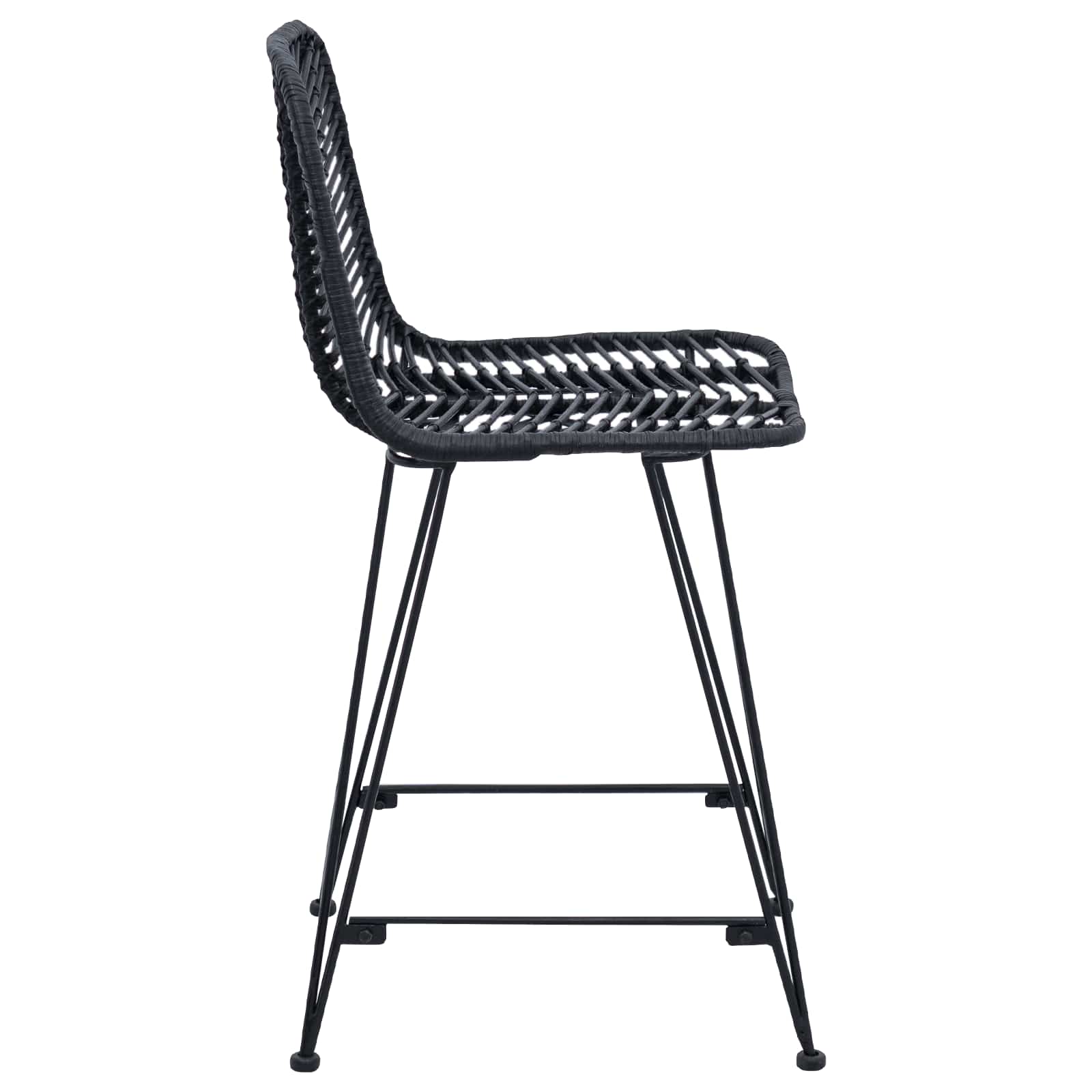 Καρέκλα Μπαρ 2 pcs 44,5 x 54,5 x 97,5 εκ. Καλάμι και Σίδερο
