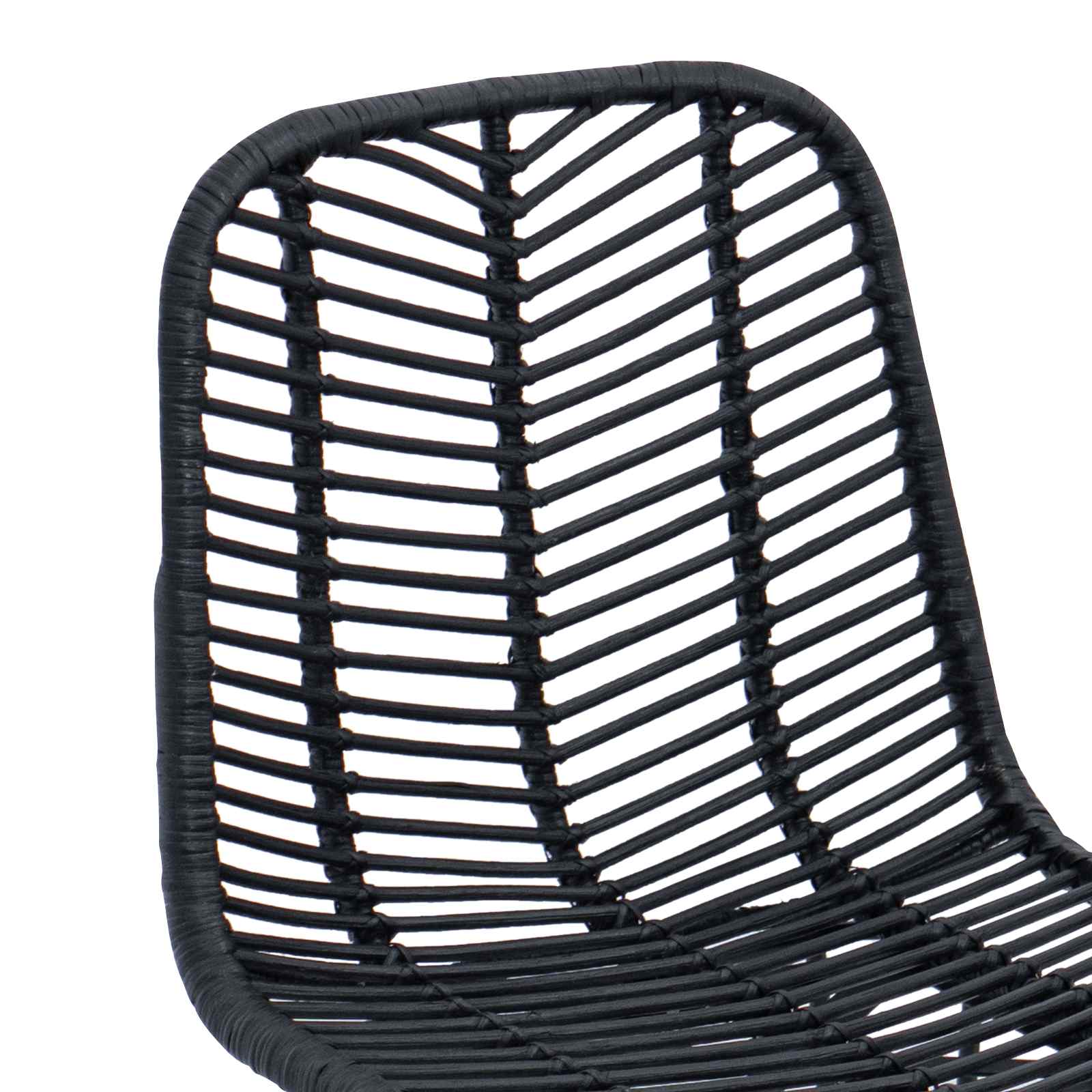 Καρέκλα Μπαρ 2 pcs 44 x 52 x 111 εκ Καλάμι και Σίδερο