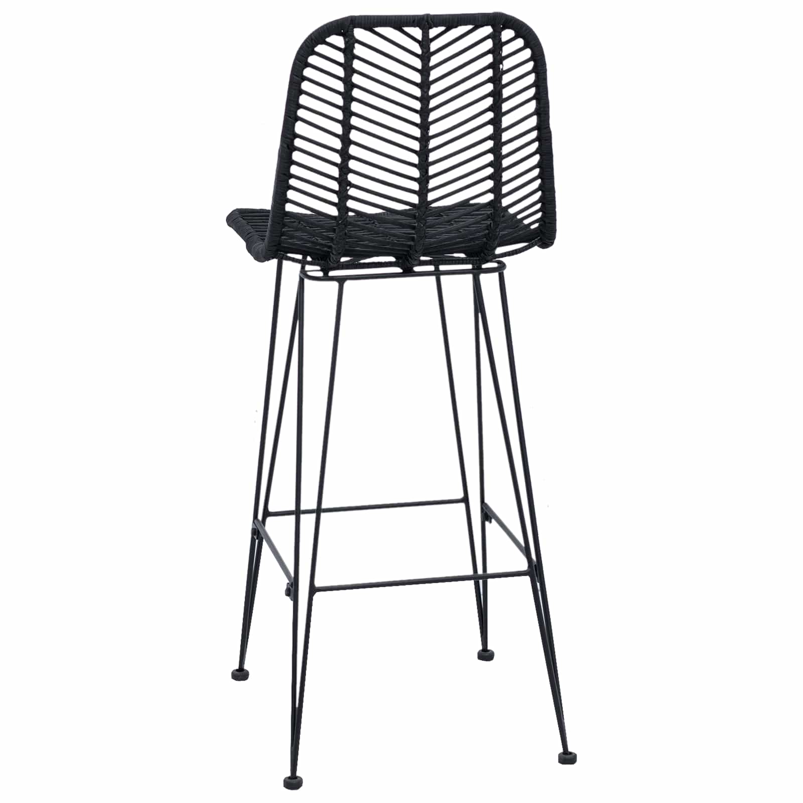 Καρέκλα Μπαρ 2 pcs 44 x 52 x 111 εκ Καλάμι και Σίδερο