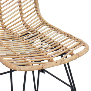 Καρέκλα τραπεζαρίας 2 pcs Φυσικό 44 x 47 x 85 εκ. - Pakobazaar