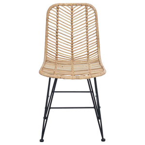 Καρέκλα τραπεζαρίας 2 pcs Φυσικό 44 x 47 x 85 εκ. - Pakobazaar