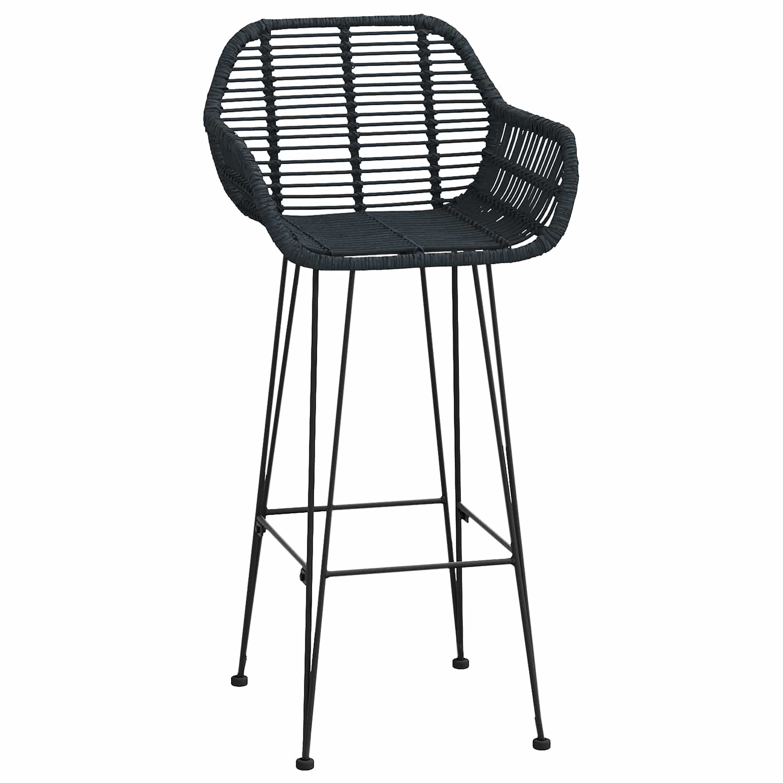 Καρέκλα Μπαρ 2 pcs 55 x 52 x 105 εκ Καλάμι και Σίδερο