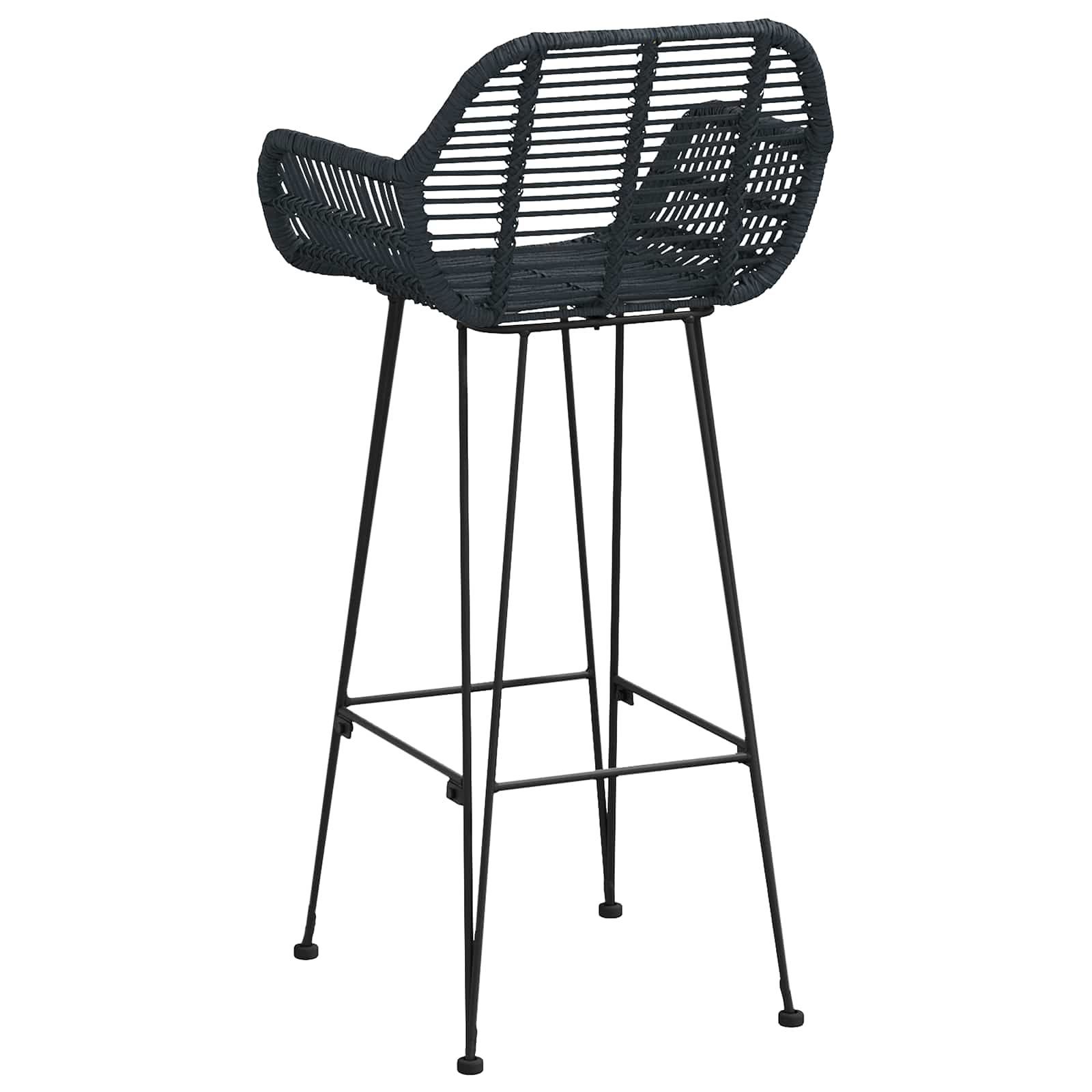 Καρέκλα Μπαρ 2 pcs 55 x 52 x 105 εκ Καλάμι και Σίδερο