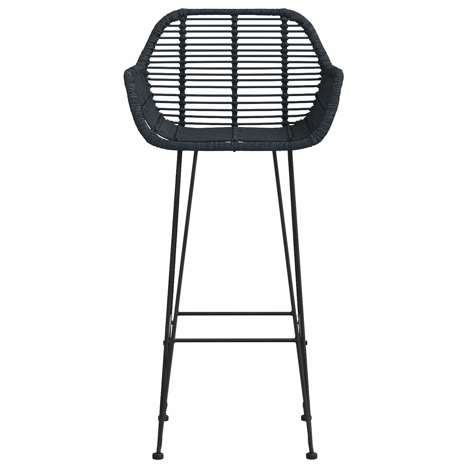 Καρέκλα Μπαρ 2 pcs 55 x 52 x 105 εκ Καλάμι και Σίδερο