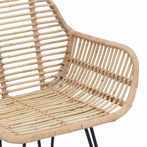 Καρέκλα τραπεζαρίας 2 pcs Φυσικό 55 x 50 x 74 εκ - Pakobazaar