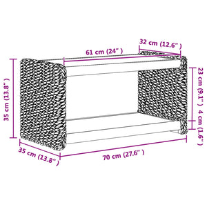 Τραπεζάκι σαλονιού Φυσικό 70 x 35 x 35 cm Στερεό ξύλο Μαόνι - Pakobazaar