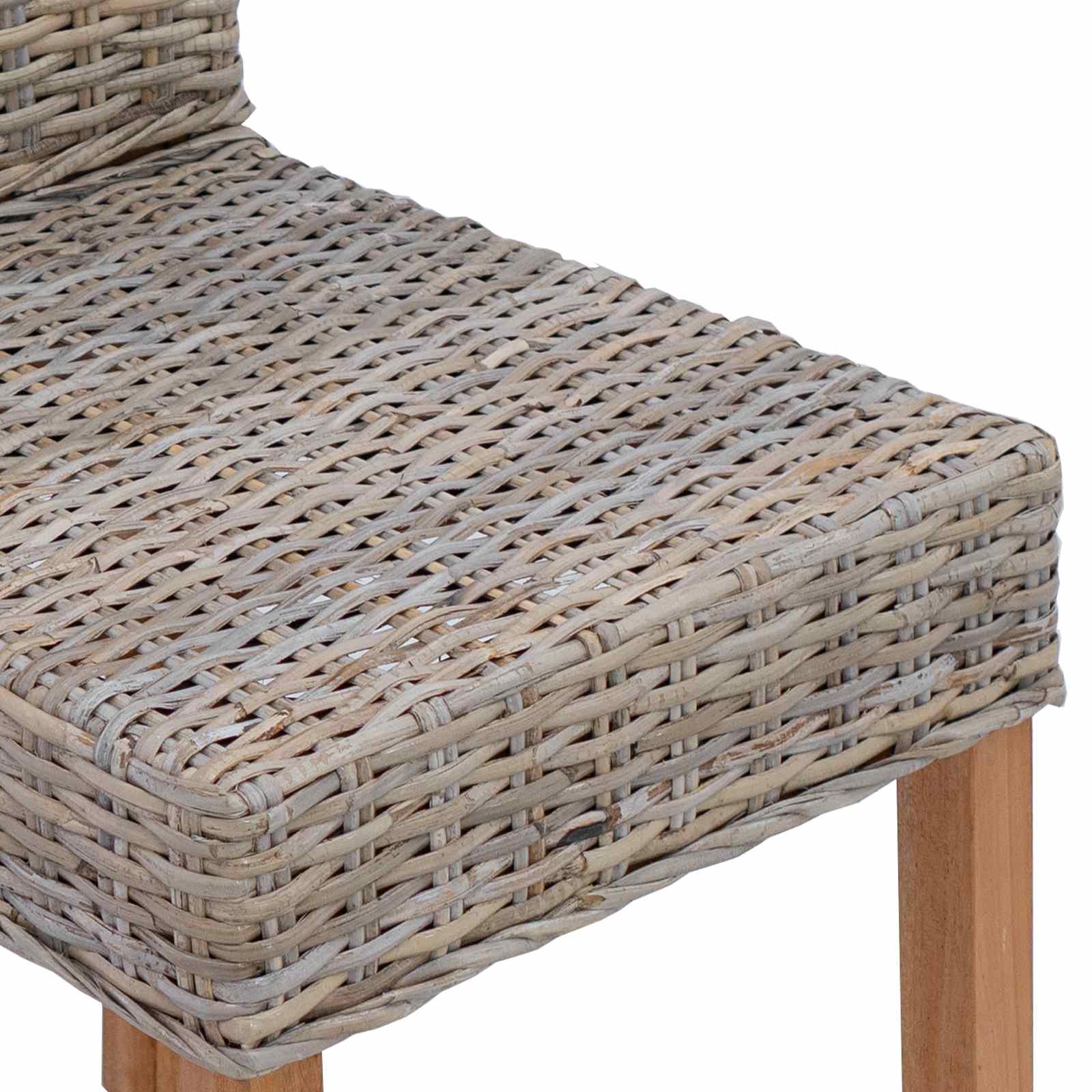 Καρέκλα τραπεζαρίας 2 pcs Γκρίζο Kubu 45 x 54 x 93 εκ - Pakobazaar