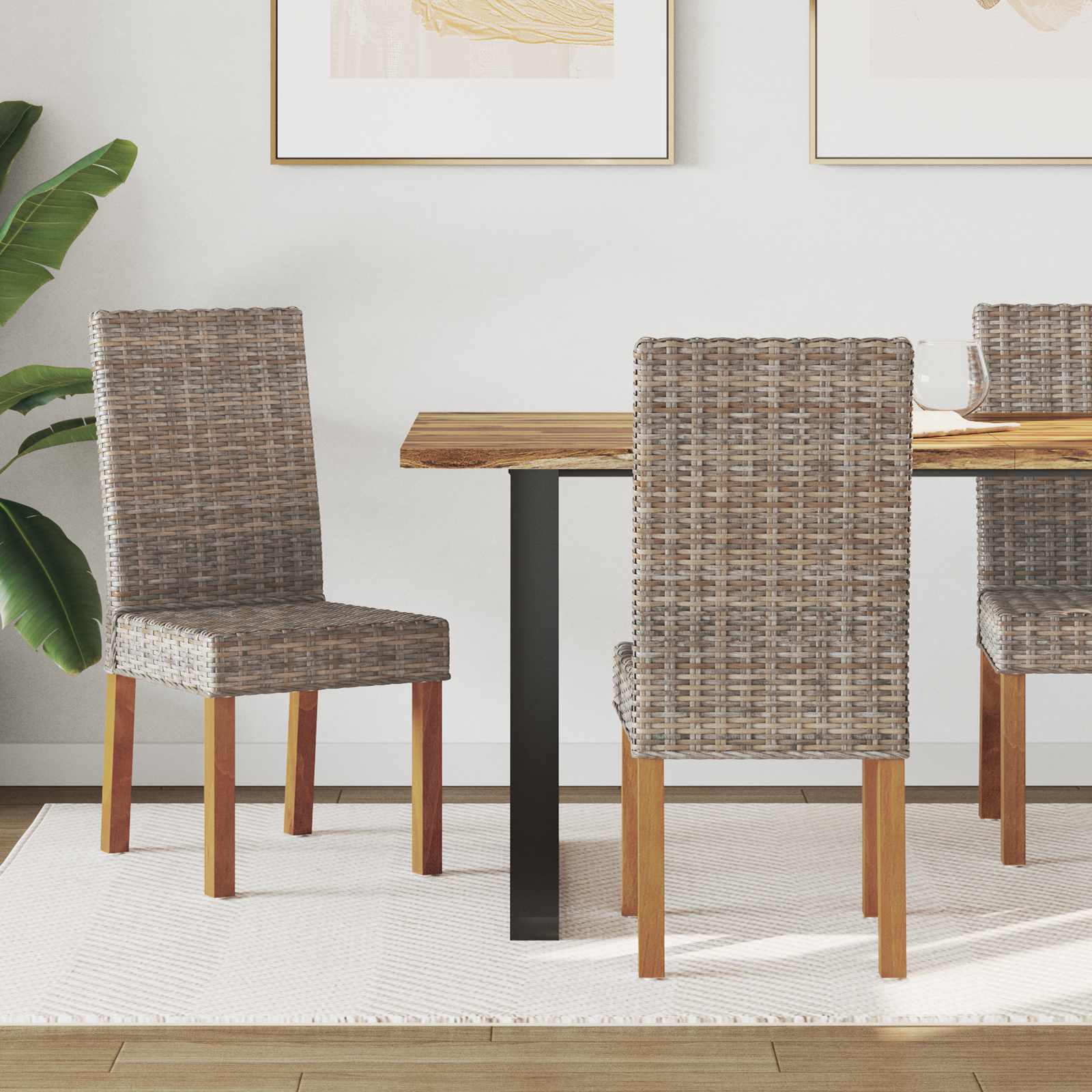 Καρέκλα τραπεζαρίας 2 pcs Γκρίζο Kubu 45 x 54 x 93 εκ - Pakobazaar