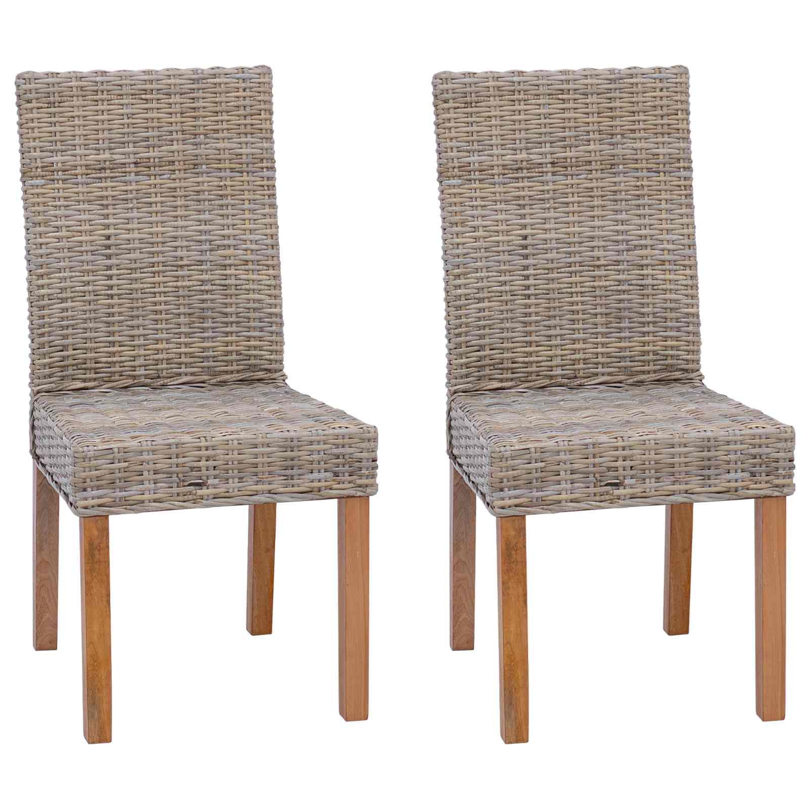 Καρέκλα τραπεζαρίας 2 pcs Γκρίζο Kubu 45 x 54 x 93 εκ - Pakobazaar