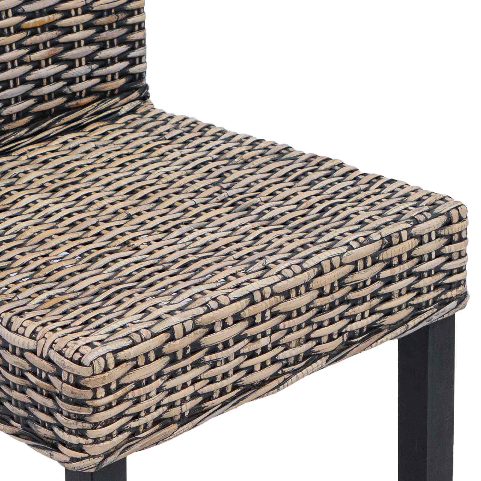 Καρέκλα τραπεζαρίας 2 pcs Μαύρο πλύσιμο 45 x 54 x 93 εκ - Pakobazaar