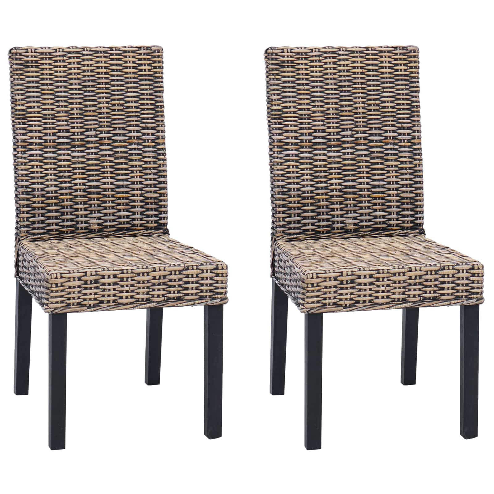 Καρέκλα τραπεζαρίας 2 pcs Μαύρο πλύσιμο 45 x 54 x 93 εκ - Pakobazaar