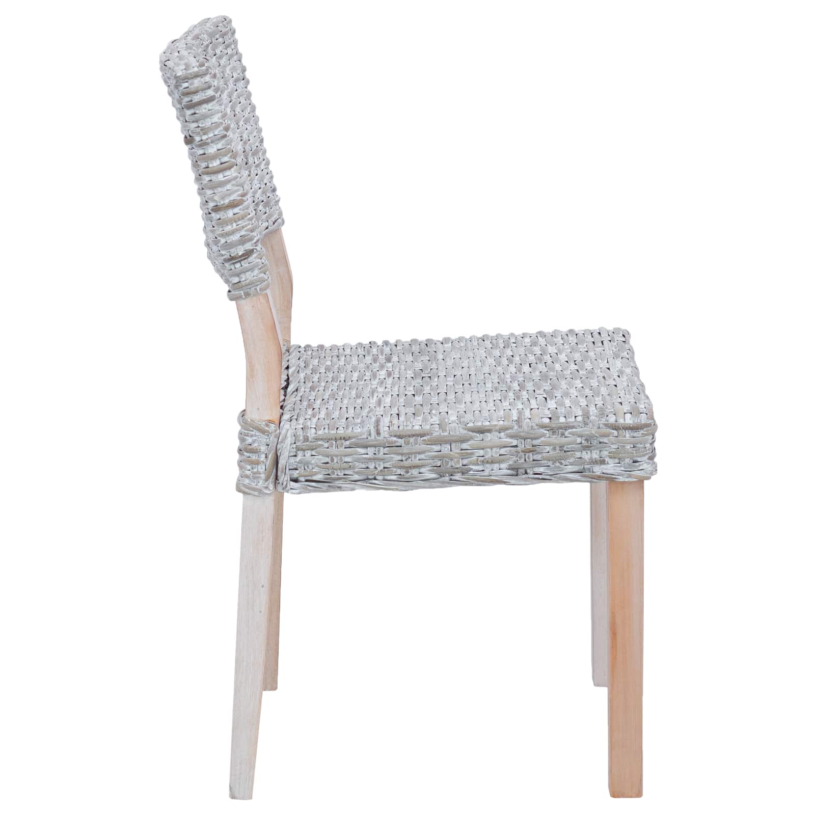 Καρέκλα τραπεζαρίας 2 pcs Λευκό πλύσιμο 46 x 55 x 84 εκ