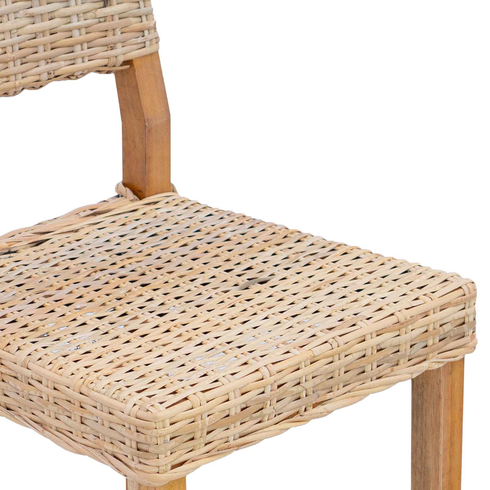 Καρέκλα τραπεζαρίας 2 pcs Φυσικό 46 x 55 x 84 εκ Ρατάν Κούμπου - Pakobazaar