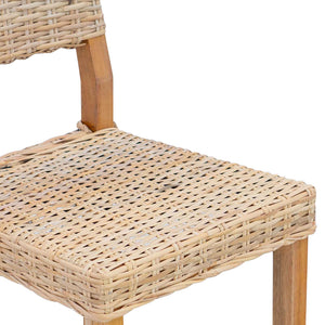Καρέκλα τραπεζαρίας 2 pcs Φυσικό 46 x 55 x 84 εκ Ρατάν Κούμπου - Pakobazaar