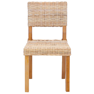 Καρέκλα τραπεζαρίας 2 pcs Φυσικό 46 x 55 x 84 εκ Ρατάν Κούμπου - Pakobazaar