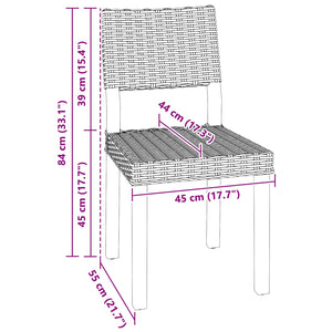 Καρέκλα τραπεζαρίας 2 pcs Φυσικό 46 x 55 x 84 εκ Ρατάν Κούμπου - Pakobazaar
