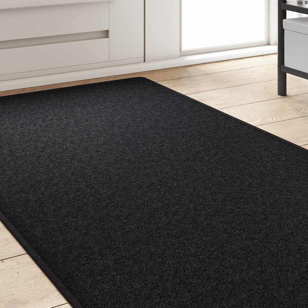 Δερμάτινο Χαλί Ανθρακί 80 x 500 cm 100% Πολυπροπυλένιο