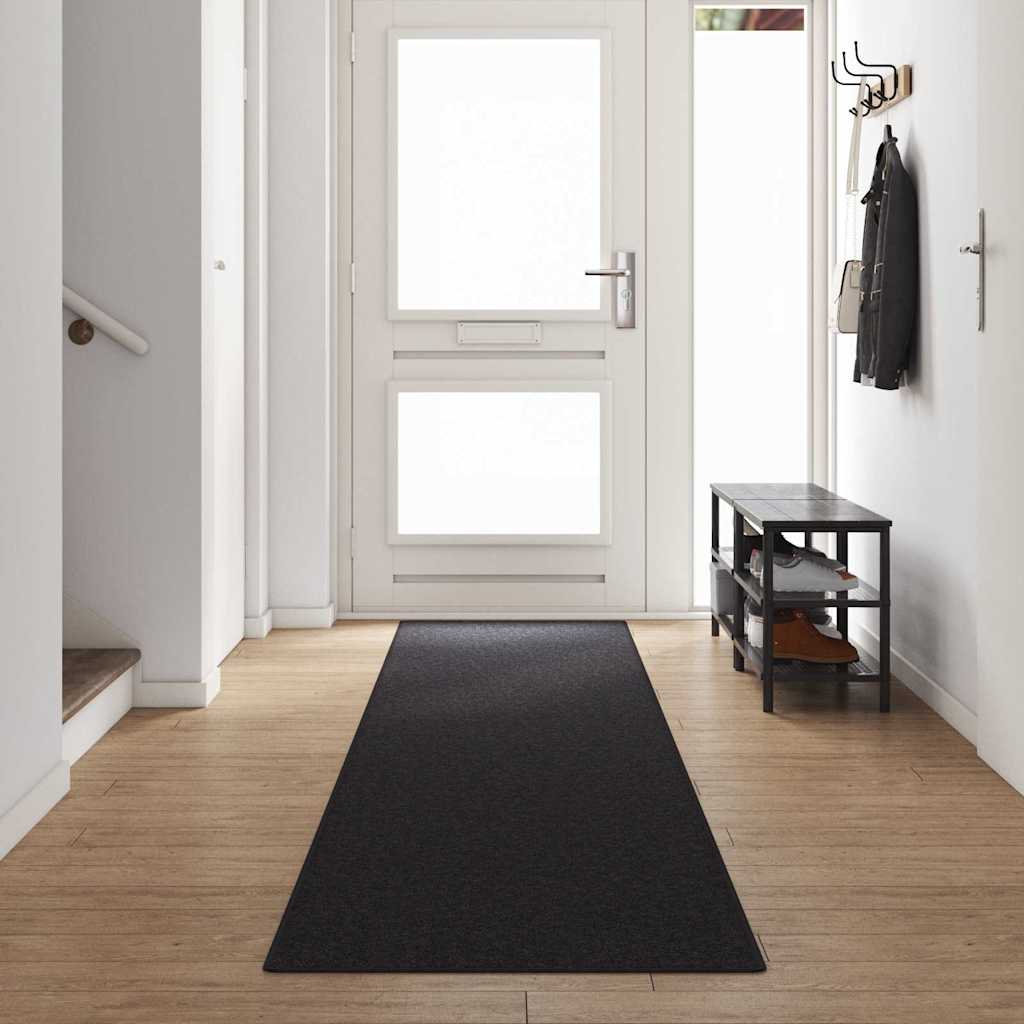 Δερμάτινο Χαλί Ανθρακί 80 x 500 cm 100% Πολυπροπυλένιο