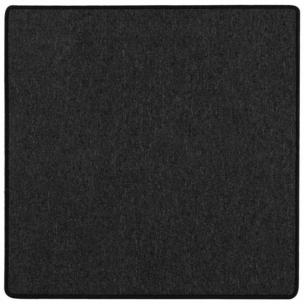 Δερμάτινο Χαλί Ανθρακί 100 x 100 cm 100% Πολυπροπυλένιο