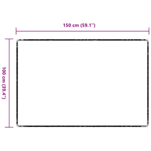 Δερμάτινο Χαλί Ανθρακί 100 x 150 cm 100% Πολυπροπυλένιο - Pakobazaar