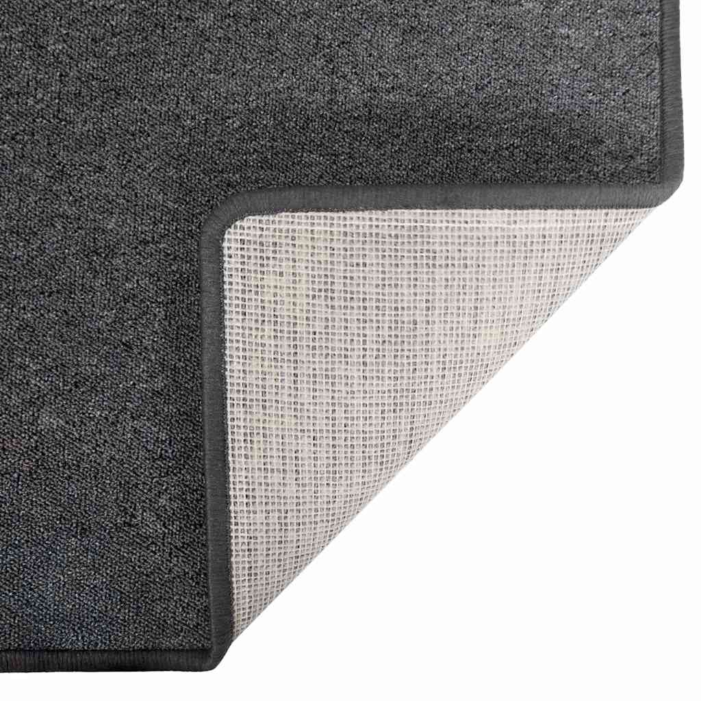 Δερμάτινο Χαλί Σκούρο Γκρι 100 x 150 cm 100% Πολυπροπυλένιο