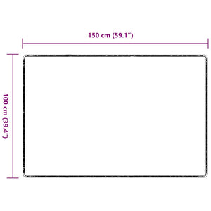 Δερμάτινο Χαλί Σκούρο Γκρι 100 x 150 cm 100% Πολυπροπυλένιο