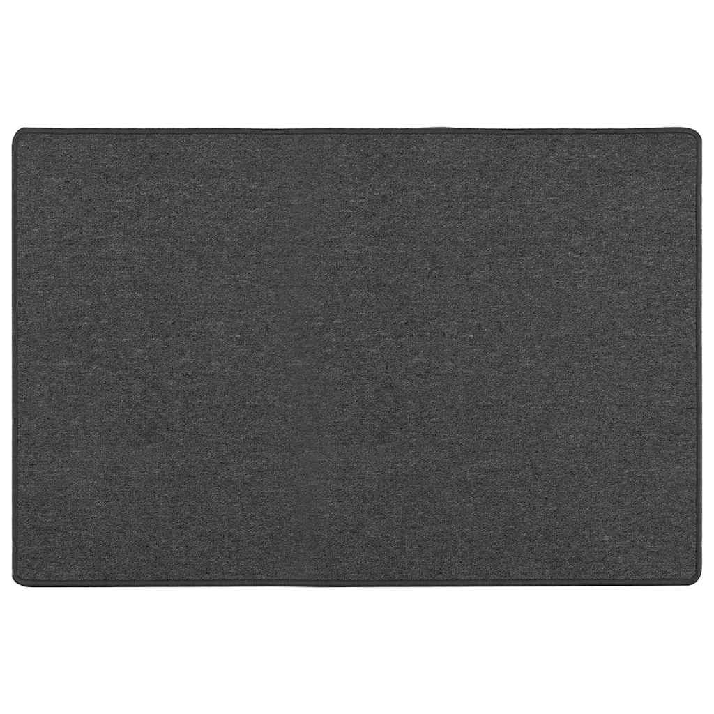 Δερμάτινο Χαλί Σκούρο Γκρι 100 x 150 cm 100% Πολυπροπυλένιο