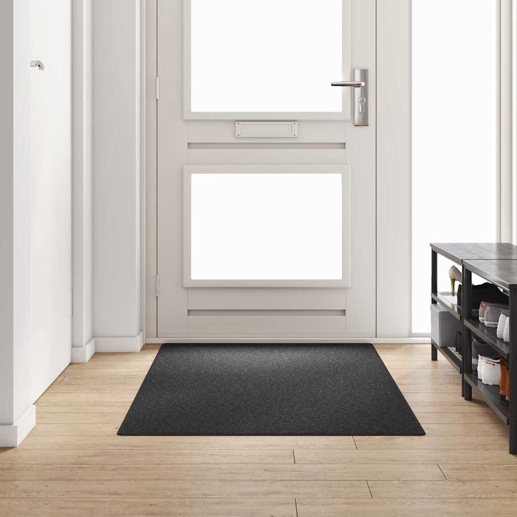 Δερμάτινο Χαλί Σκούρο Γκρι 100 x 200 cm 100% Πολυπροπυλένιο - Pakobazaar