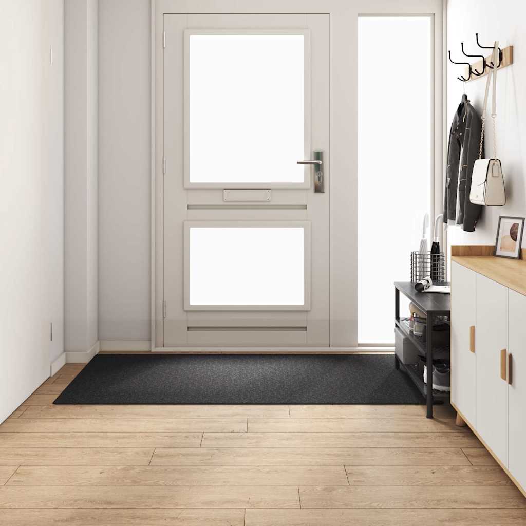 Δερμάτινο Χαλί Σκούρο Γκρι 100 x 200 cm 100% Πολυπροπυλένιο - Pakobazaar