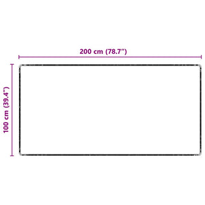 Δερμάτινο Χαλί Σκούρο Γκρι 100 x 200 cm 100% Πολυπροπυλένιο - Pakobazaar