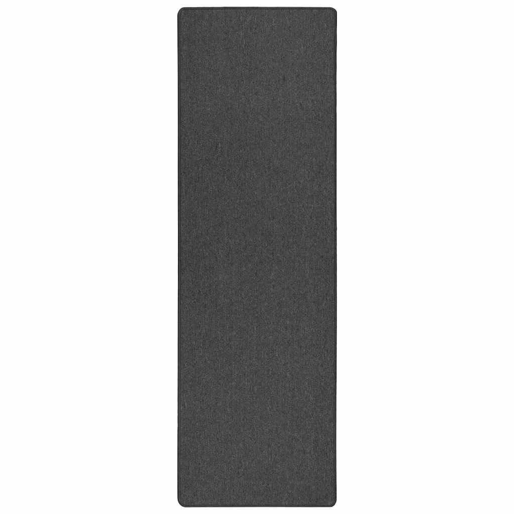 Δερμάτινο Χαλί Σκούρο Γκρι 100 x 300 cm 100% Πολυπροπυλένιο - Pakobazaar